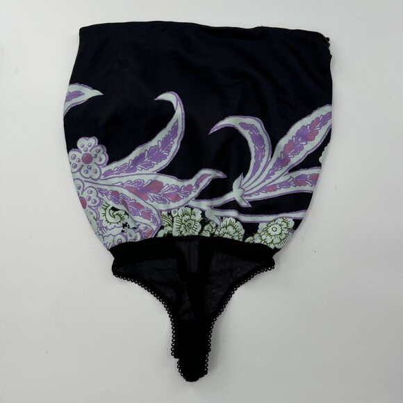 NWOT - Free People Spellbound Bodysuit Black Combo Floral Print Size S - Picture 2 of 8